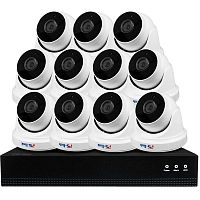 Комплект видеонаблюдения IP Ps-Link KIT-A811IP-POE   8Мп   11 камер   питание POE