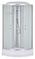Taliente TA-9091M 90х90х215 см, рифлёное стекло, раздвижная, хром, белый