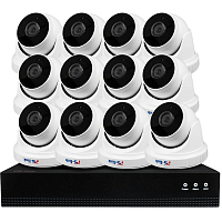 Комплект видеонаблюдения IP Ps-Link KIT-A812IP-POE   8Мп   12 камер   питание POE