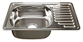Mixline ML 42х66 см слив 90 мм, сталь 8 мм, с сифоном, левая