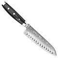 YAXELL GOU Santoku YA37001G с углублениями на лезвии