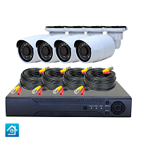 Комплект видеонаблюдения AHD 8Мп Ps-Link KIT-C804HD   4 камеры