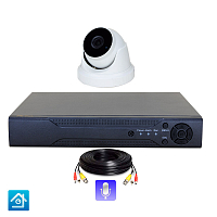 Комплект видеонаблюдения AHD 8Мп Ps-Link KIT-A801HDM   1 камера   запись звука