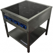 Плита индукционная ПИ-4 (820х850х870 мм, 4 конф., сплошная полка, 14 кВт, 380 В)