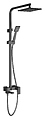 TIMO Selene SX-2013/03 с верхней душевой лейкой "Тропический дождь", черный