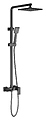 TIMO Selene SX-1030/03 с верхней душевой лейкой "Тропический дождь", черный матовый