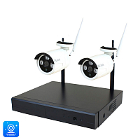 Комплект видеонаблюдения WIFI Ps-Link KIT-C302W   3Мп   2 камеры