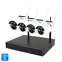 Комплект видеонаблюдения WIFI Ps-Link KIT-C304W   3Мп   4 камеры