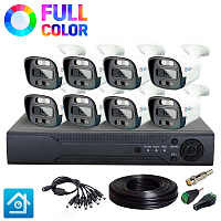 Комплект видеонаблюдения AHD 8Мп Ps-Link KIT-C808HDC   8 камер   FullColor