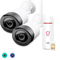 Комплект видеонаблюдения 4G Ps-Link KIT-XMG502-4G   5Мп   2 камеры