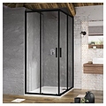 Ravak Blix Slim BLSRV2-90 X1LM70300Z1 Transparent, профиль чёрный