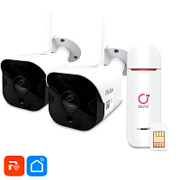 Комплект видеонаблюдения 4G Ps-Link KIT-TB202-4G   2Мп   2 камеры