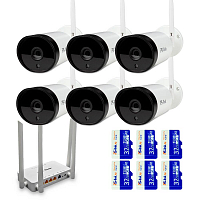 Комплект видеонаблюдения WIFI Ps-Link KIT-XMJ506R-WIFI   5Мп   6 камер