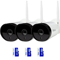 Комплект видеонаблюдения WIFI Ps-Link KIT-XMJ503-WIFI   5Мп   3 камеры