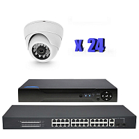 Комплект видеонаблюдения IP Ps-Link KIT-A224IP-POE 2Мп 24 камеры питание POE Комплект видеонаблюдения IP Ps-Link KIT-A224IP-POE 2Мп 24 камеры питание POE