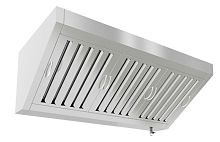 ЗВПО-1208 зонт вытяжной пристен. (1200х800х400) с ж/у фильтрами, с отв., без козырька, HICOLD RUS