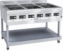 Плита индукционная Abat КИП-69П-3,5, 6-ти конф., краш. Подставка