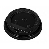 Крышка для стакана 300-500мл D 90мм пластик черный без носика