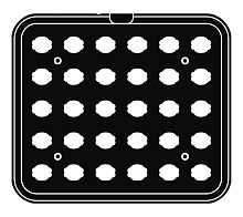 Форма для тарталетницы Pavoni Piastra N