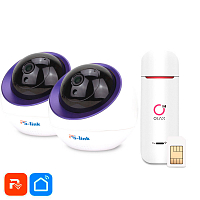 Комплект видеонаблюдения 4G Ps-Link KIT-TE202-4G 2Мп 2 камеры Комплект видеонаблюдения 4G Ps-Link KIT-TE202-4G 2Мп 2 камеры