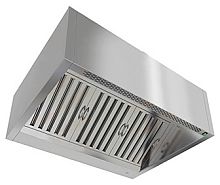 ЗКВП-12,513 зонт вытяжной коробчатый пристен. (1250х1300х400) с ж/у фильтрами, без отв., без подсв.