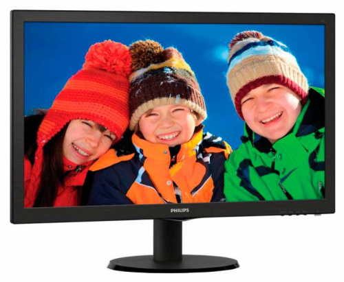 Philips 23.6" 243V5LAB (00/01) черный TN+film LED 5ms 16:9 DVI M/M полуматовая 250cd