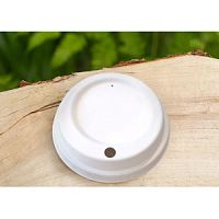 Крышка для стакана 300-500мл D 90мм сахарный тростник белый без носика