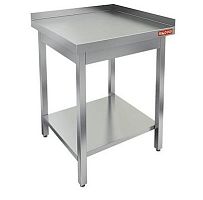 НСО-7/6ББП-1 стол произ. с двумя бортами и полкой (столешница 1мм), HICOLD RUS