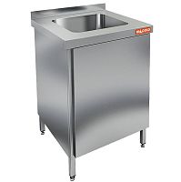 НСЗ1М-6/6БП стол с ванной  моеч. 1 секц. (400х400х250), закрыт., с правой распаш.дверцей