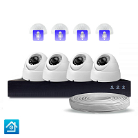 Комплект видеонаблюдения IP Ps-Link KIT-A204IPM-POE 2Мп 4 камеры запись звука Комплект видеонаблюдения IP Ps-Link KIT-A204IPM-POE 2Мп 4 камеры запись звука