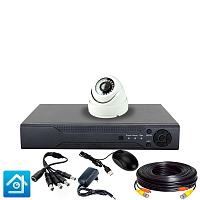Комплект видеонаблюдения AHD 5Мп Ps-Link KIT-A501HDV 1 камера антивандальный Комплект видеонаблюдения AHD 5Мп Ps-Link KIT-A501HDV 1 камера антивандальный