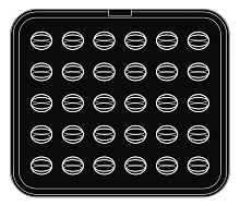 Форма для тарталетницы Pavoni Piastra 5