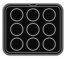 Форма для тарталетницы Pavoni Piastra W