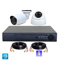 Комплект видеонаблюдения AHD 2Мп Ps-Link KIT-B202HDM 2 камеры запись звука Комплект видеонаблюдения AHD 2Мп Ps-Link KIT-B202HDM 2 камеры запись звука