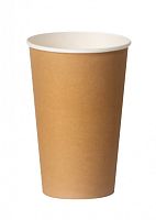 Стакан бумажный для горячих напитков Крафт 400мл