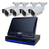 Комплект видеонаблюдения AHD 2Мп Ps-Link KIT-C9204HD 4 камеры монитор Комплект видеонаблюдения AHD 2Мп Ps-Link KIT-C9204HD 4 камеры монитор