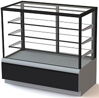 Витрина кондитерская Полюс KC70 VV 0,9-1 9006-9005 (ВХСв-0,9д Carboma Cube Люкс ТЕХНО)