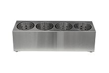 Подставка для столовых приборов 4 отв нерж VIATTO JQ-OT228B