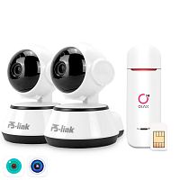 Комплект видеонаблюдения 4G Ps-Link KIT-XMA102-4G 1Мп 2 камеры Комплект видеонаблюдения 4G Ps-Link KIT-XMA102-4G 1Мп 2 камеры