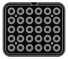 Форма для тарталетницы Pavoni Piastra D