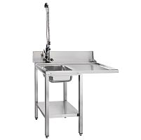 Стол предмоечный Abat СПМФ-6-1, душ-стойка, мойка цельнотянутая